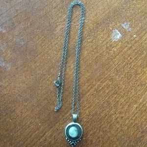 Waning gibbous moon necklace